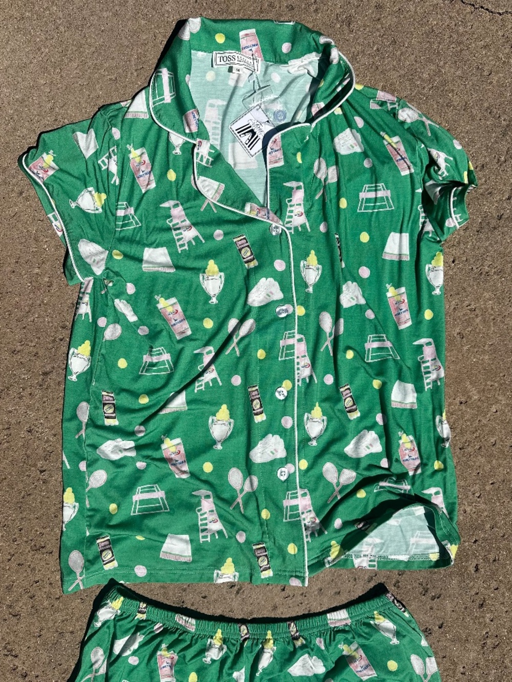 Perfect gift! New! Tennis pajama shorts set shorts set with illustrations size M